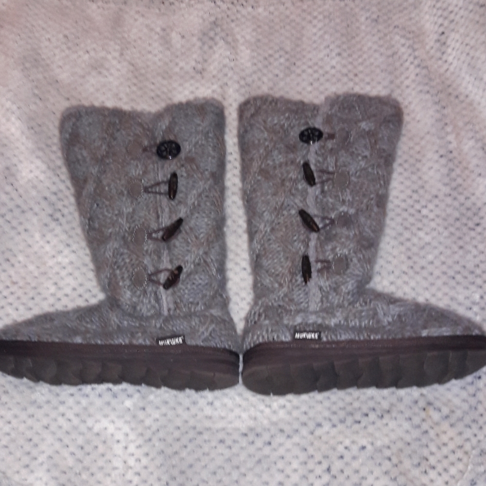 Muk Luks brand knitted boots